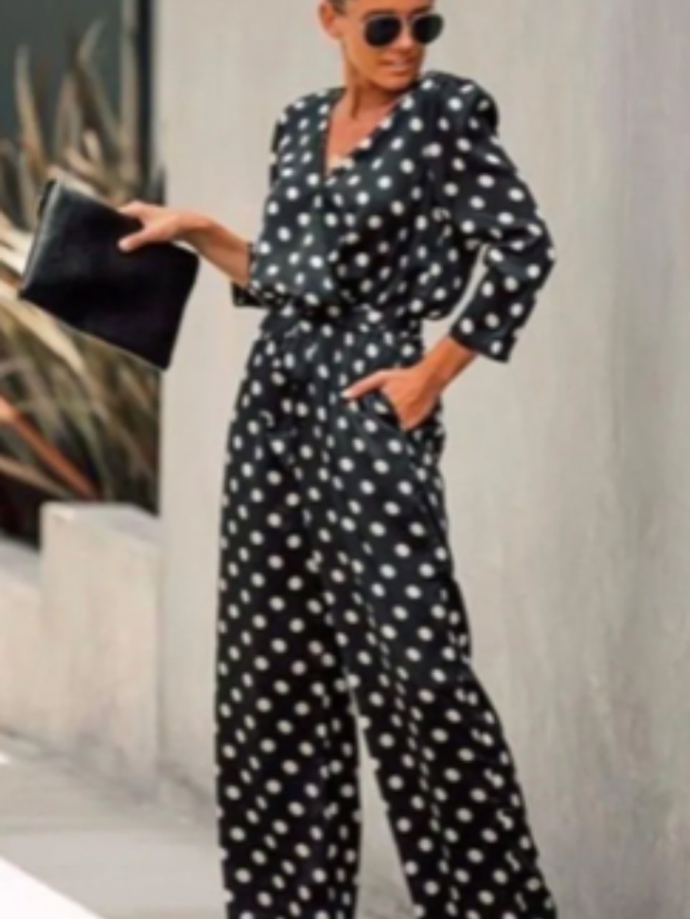 Vici Polka-dot Jumpsuit- Size S